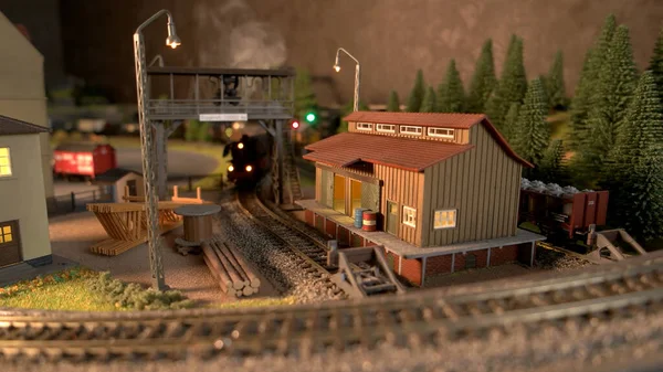 Retro ferroviário depot réplica. — Fotografia de Stock