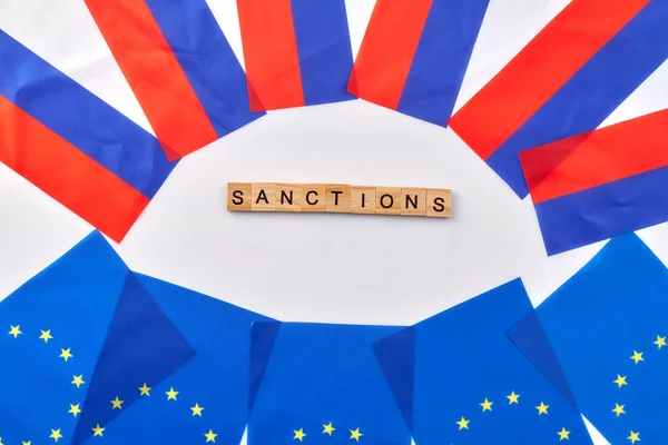 Concept de sanctions entre l'Union européenne et la Russie. — Photo