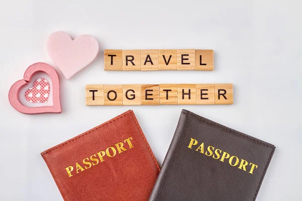 Love is travel together. — Stock Photo, Image