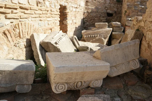 Nahaufnahme einer antiken griechischen Ruine. — Stockfoto