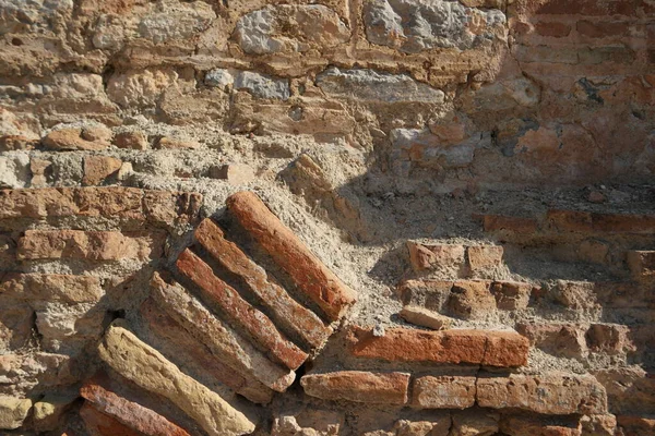 Ephesus ancient city ruins. Old brick wall. — Stock Photo, Image