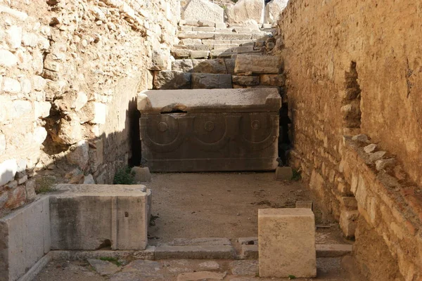 Ruinas históricas de la antigua ciudad de Éfeso, Turquía. — Foto de Stock