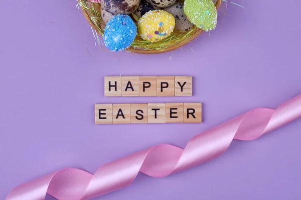 Concept of happy easter congratulation. — Stock Photo, Image