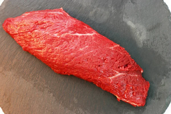 Red raw juicy beef meat. — Foto de Stock