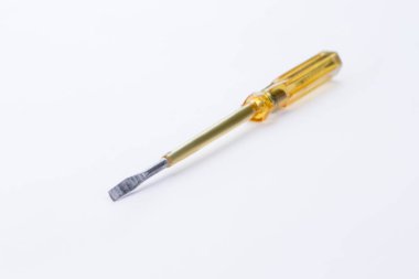 Tornavida beyaz arkaplanda izole edildi.