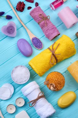 Dikey çekim üst görünüm spa düzlüğü.