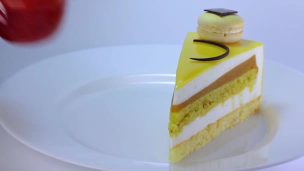 Жёлтый пирог — стоковое видео