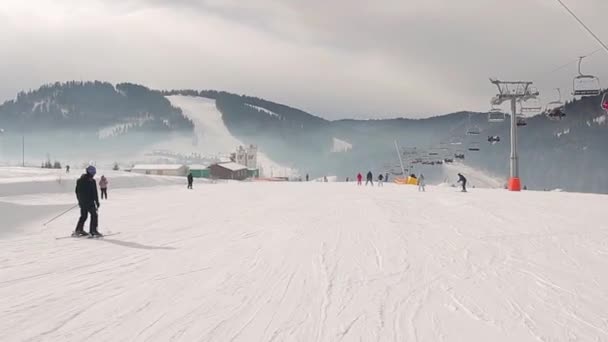 Skigebiet. — Stockvideo