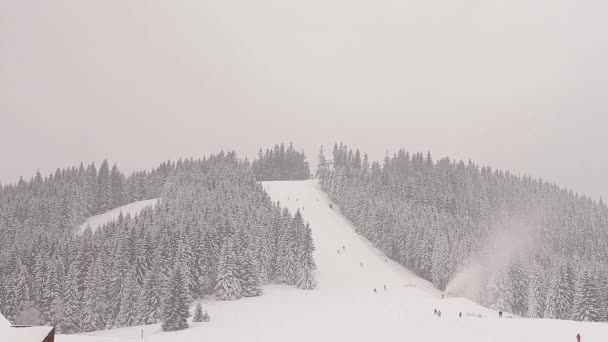 Snow mountain. — Stock Video