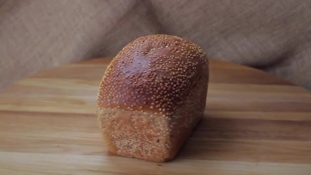 Pan de sésamo — Vídeo de stock