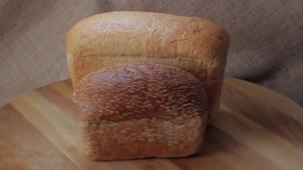 Wheat bread — Stock Video