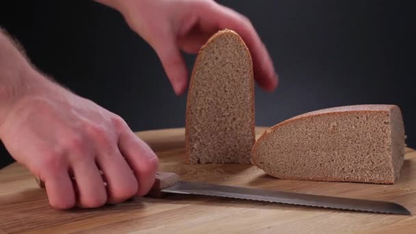 Rye bread — Stock Video