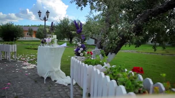 Svatební dekorace. — Stock video