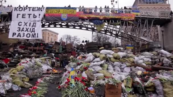 Promenade de la renommée héros ukrainiens . — Video