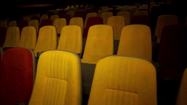 Empty cinema hall. — Stock Video