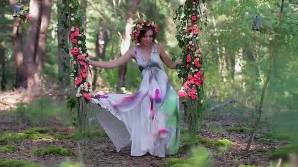 Nice forest fairy. — Stock Video