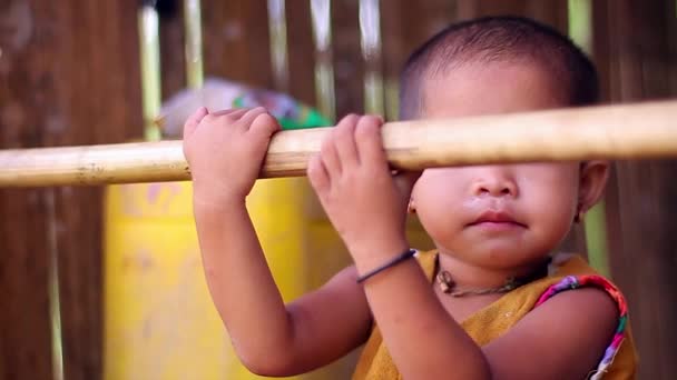 Niño en la selva . — Vídeo de stock