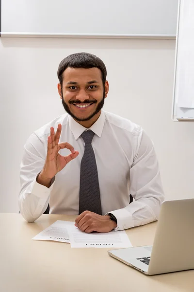 Successful clerk. — Stock Photo, Image