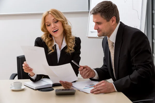 Two clerks in the office. — Stock Photo, Image