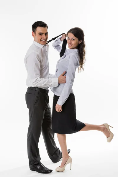 Señora de negocios coqueteando con el secretario . — Foto de Stock