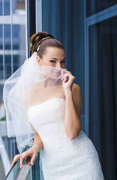 Bride near the window. — Stock Photo, Image