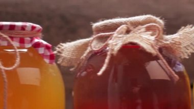 Organik içecekler yakın çekim.