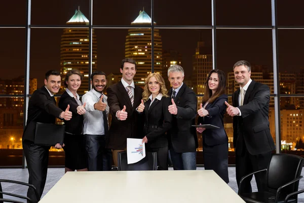 Banqueiros no centro de negócios . — Fotografia de Stock