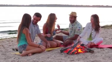 Young people is resting on a wild island.