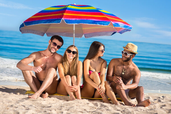 Boys and girls at the resort.