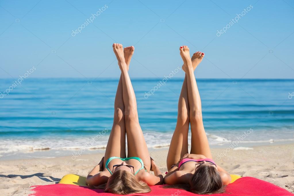 Teen Women Sunbathing