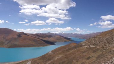 Yamdrok teknik destek Gölü Tibet'te
