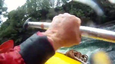 Gopro ile Kaituna Nehri'nde rafting. Yeni Zelanda