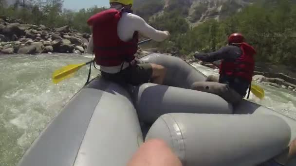 Rafting on the Bhote-Koshi river, Nepal — Stock Video