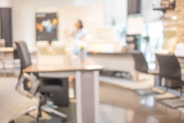 Arka plan olarak oda ofis bulanıklık.