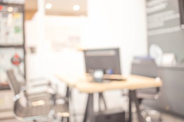 Bulanık ofis odası Arkaplan İçi, ürün görüntüleme şablonu.