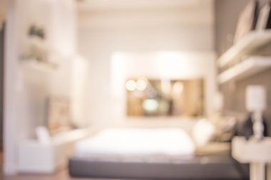 Arkaplan İçi Bulanık Yatak Odası, ürün görüntüleme şablonu.