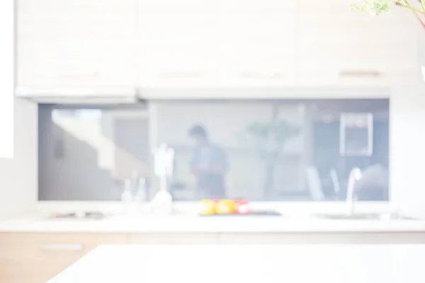 Blur Cocina Habitación Interior Fondo Plantilla Visualización Del Producto — Foto de Stock