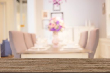 Yemek odası arka plan bulanıklık