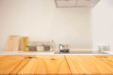 Modern Mutfak Odası 'nın bulanık görüntüsü. Mutfak Odası.