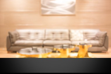 Modern oturma odasının iç kısmının bulanık görüntüsü. oturma odası.