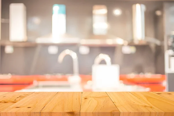 Blur Kitchen Room Interiör Bakgrund Produktdisplay Mall — Stockfoto