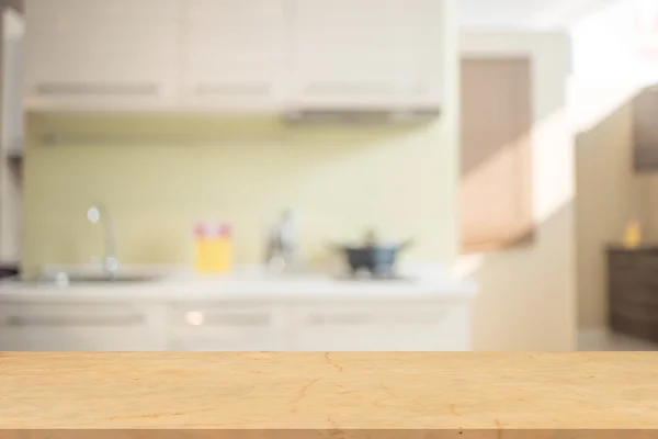 Blur Kitchen Room Interior of Background, product display template.