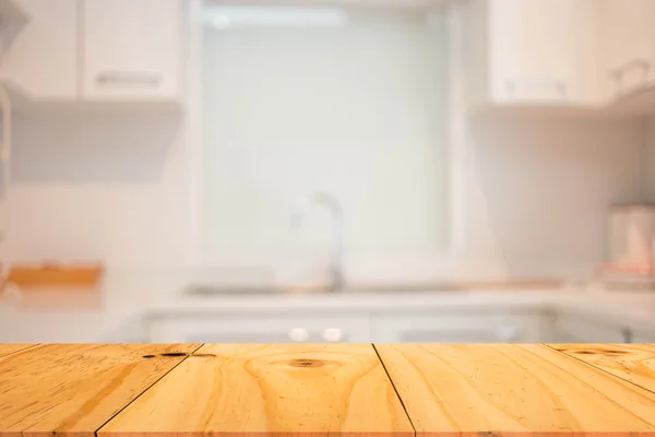 ぼかしキッチンルーム背景のインテリア 製品表示テンプレート — ストック写真