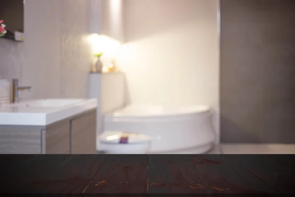 ぼかしバスルーム背景のインテリア 製品表示テンプレート — ストック写真