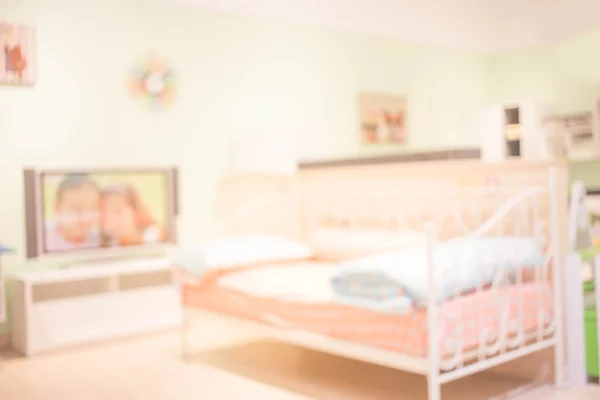 Знешкоджений Bedroom Style Blur Bedroom Background — стокове фото