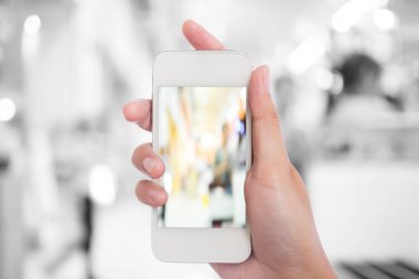 Bulanık görüntü alışveriş mal ve bokeh.