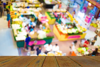 Alışveriş merkezinin bulanık görüntüsü ve bokeh arkaplan