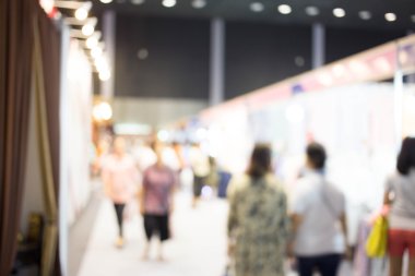 Alışveriş merkezinin bulanık görüntüsü ve bokeh arkaplan