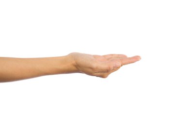 Kadın elleri beyaz arkaplanda