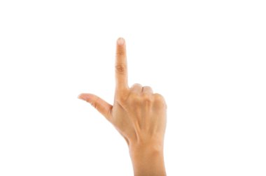 Kadın elleri beyaz arkaplanda